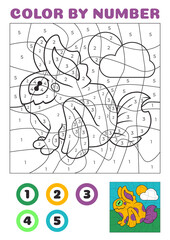 Monster Frog color by number illustration vector EPS10