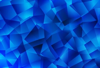 Obraz premium Light BLUE vector polygonal background.