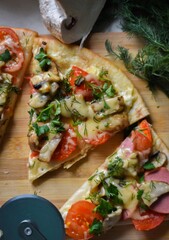 pizza with vegetables