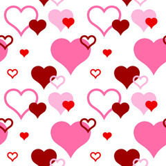 Romantic vector seamless background. Abstract love illustration. Valentine's day concept. 