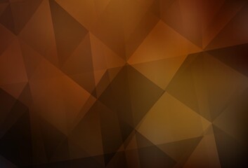 Obraz premium Dark Orange vector abstract mosaic pattern.