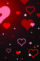Abstract love vector illustration. Valentine's day concept. Romantic background.