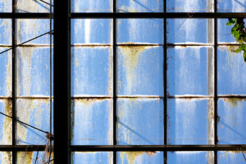 industrial windows of a building
