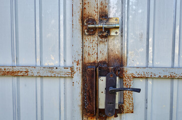 White corrugated metal or zinc texture surface or galvanize steel in the vertical line background