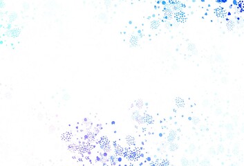 Light Pink, Blue vector background with abstract shapes.