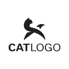 Cat logo — minimalist feline emblem