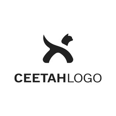 Cheetah logo — sleek spotted big-cat emblem