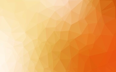 Light Yellow, Orange vector low poly texture.