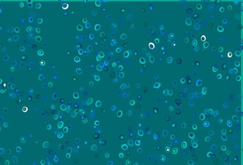 Light Blue, Green vector texture with disks.