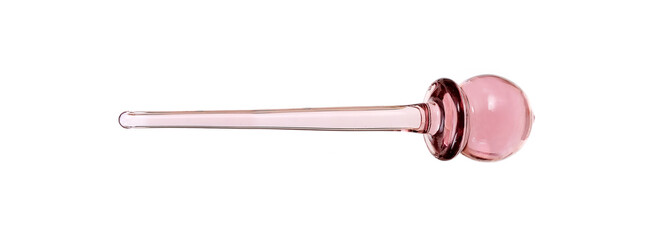 Glass test stick for perfumery and cosmetics isolated on white background