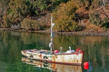 fishing boats on the river