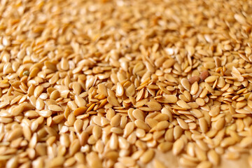 Close up of flax seeds