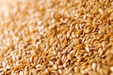 Close up of flax seeds