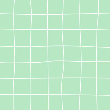 Seamless Ornamental Vector Patterns. White And Green Geometric Backgrounds.