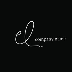 EL handwritten logo for identity