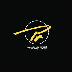 pr handwritten logo for identity