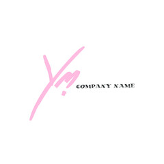 Ym handwritten logo for identity