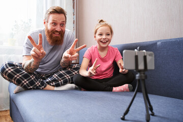 Girl joking and gesturing at the camera