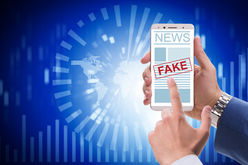 Fake news concept in information manipulation concept