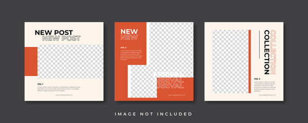 Fashion sale social media post template. Social media post template.