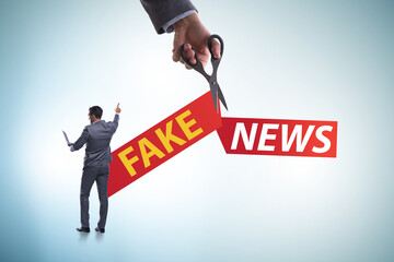 Fake news concept in information manipulation concept