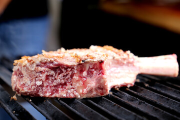 Traditional Brazilian meat for barbecue. Grilled steaks 