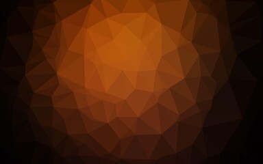 Obraz premium Dark Orange vector triangle mosaic texture.