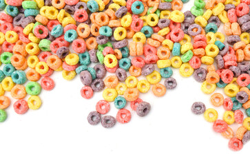 Delicious and nutritious fruit cereal loops flavorful, healthy and funny addition to kids breakfast