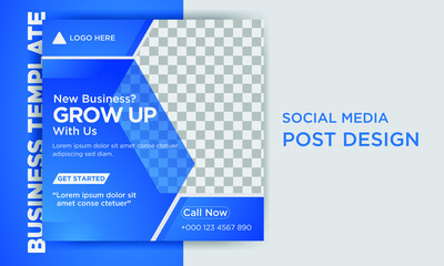 Corporate business social media post template design