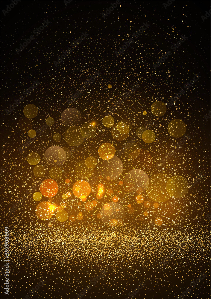 Poster holiday abstract shiny color gold design element