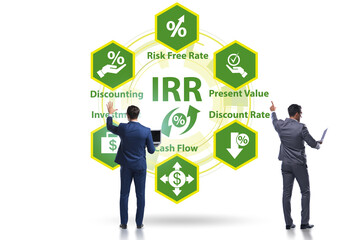 Fototapeta premium Concept of IRR - Internal Rate of Return