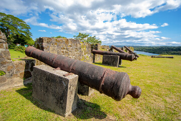 Cañón colonial, Fuerte San Lorenzo, Colon Panamá