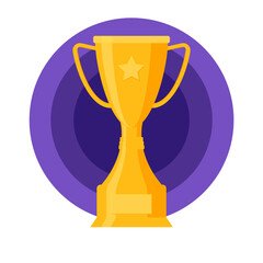 Success symbols, reward for winner flat icons