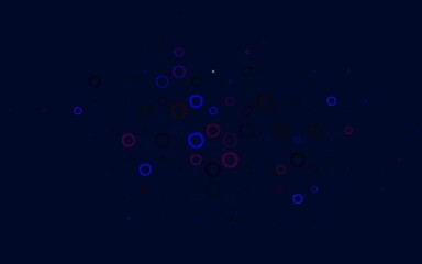 Light Blue, Red vector background with spots.