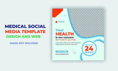 Social media post template design