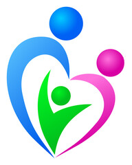 Family icon with flat style. Isolated vector family icon image on a white background.