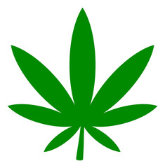 Marijuana icon with flat style. Isolated vector marijuana icon image on a white background.