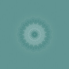 Mint green vintage greeting card with Mandala. Great for invitation, flyer, menu, brochure, postcard, wallpaper, decoration, or any desired idea.