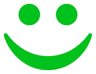 Happy smile icon with flat style. Isolated vector happy smile icon image on a white background.