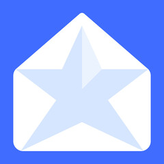 star envelope logo icon illustration