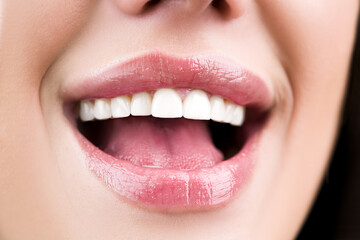 Dental care. Perfect smile. Healthy teeth and smile. Freshness in the mouth.