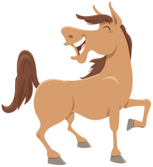 funny horse character cartoon illustration