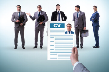 Recruitment and employment concept with businessman