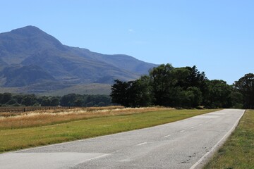 landscapes of Sierra De La Ventana a few kilometers from the city of Bahia Blanca Argentina on a hot day