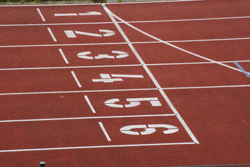 The end of athletic running track
