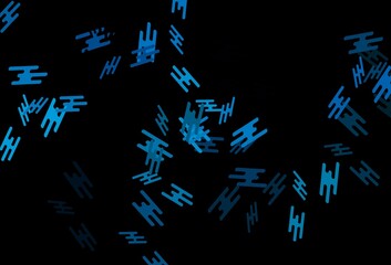 Dark BLUE vector background with straight lines.