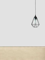 empty living room interior decoration wooden floor, stone wall concept. decorative background for home, office and hotel. 3D illustration