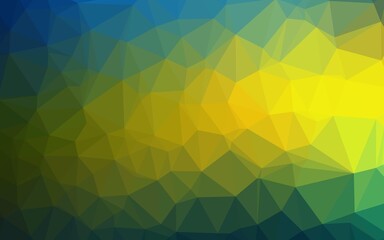Dark Blue, Yellow vector blurry triangle template.