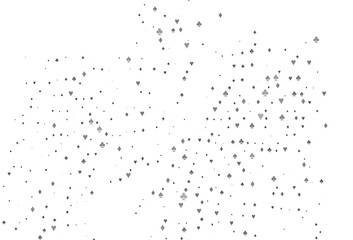 Light Silver, Gray vector template with poker symbols.