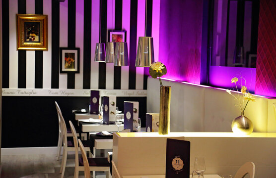 MALAGA, SPAIN - OCTOBER 16, 2016: Spanish restaurant serving national food